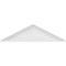 Ekena Millwork Peaked Cap Sunburst Architectural Grade PVC Pediment, 48"W x 13"H x 2"P (Pitch 6/12) PEDPS048X130PKC01 - alternate 4